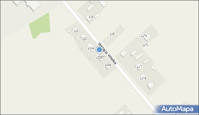Wrząca Wielka, Wrząca Wielka, 121b, mapa Wrząca Wielka