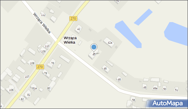 Wrząca Wielka, Wrząca Wielka, 45, mapa Wrząca Wielka