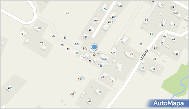 Wrząsowice, Wrzosowa, 80f, mapa Wrząsowice