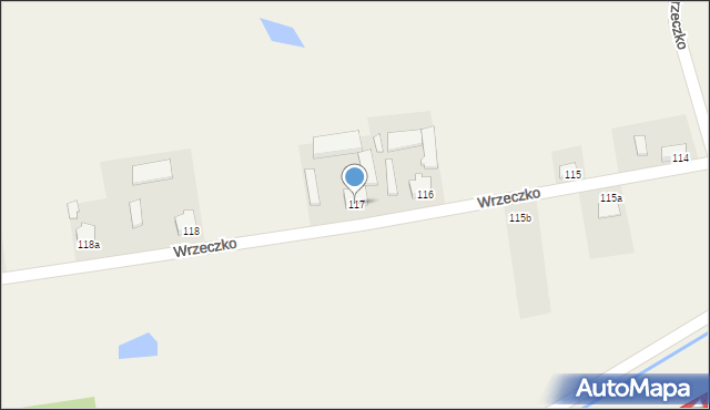 Wrzeczko, Wrzeczko, 117, mapa Wrzeczko