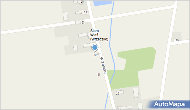 Wrzeczko, Wrzeczko, 20, mapa Wrzeczko