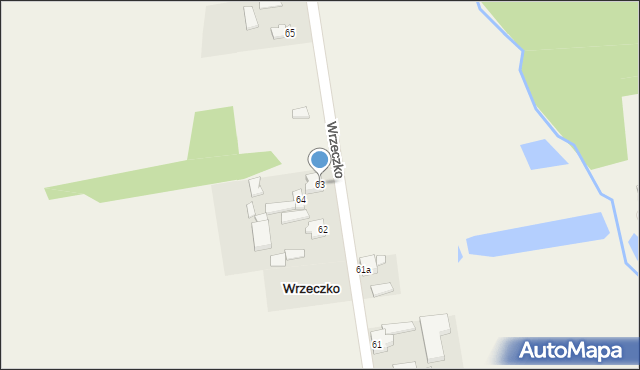 Wrzeczko, Wrzeczko, 63, mapa Wrzeczko