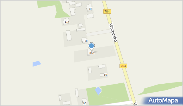 Wrzeczko, Wrzeczko, 88A, mapa Wrzeczko