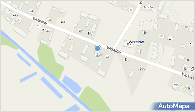 Wrzelów, Wrzelów, 31A, mapa Wrzelów