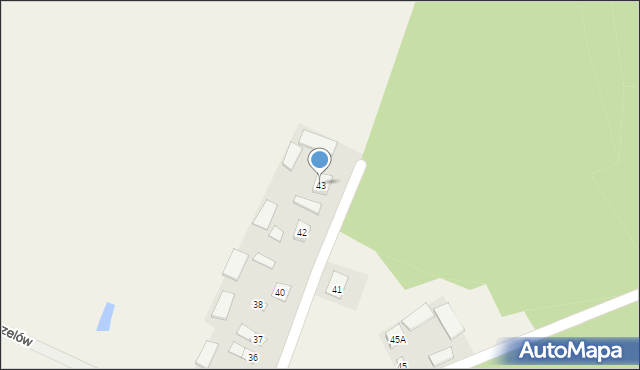 Wrzelów, Wrzelów, 43, mapa Wrzelów