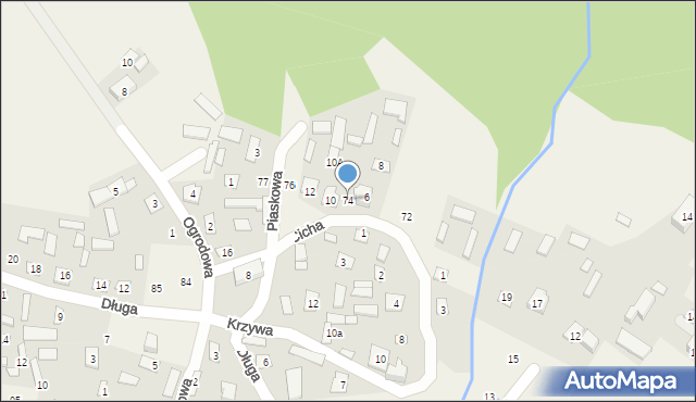 Wrzelowiec, Wrzelowiec, 74, mapa Wrzelowiec