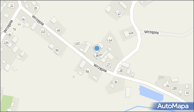 Wrzępia, Wrzępia, 16, mapa Wrzępia
