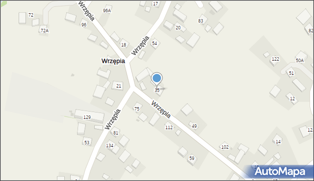 Wrzępia, Wrzępia, 35, mapa Wrzępia