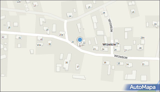 Wrzeście, Wrzeście, 21, mapa Wrzeście