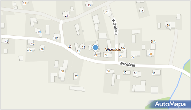 Wrzeście, Wrzeście, 23, mapa Wrzeście