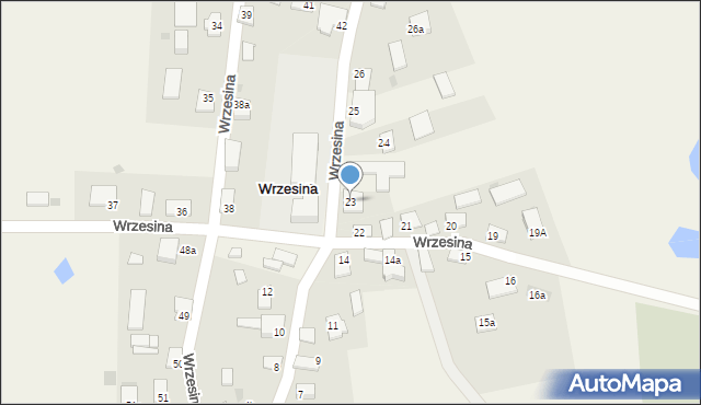 Wrzesina, Wrzesina, 23, mapa Wrzesina