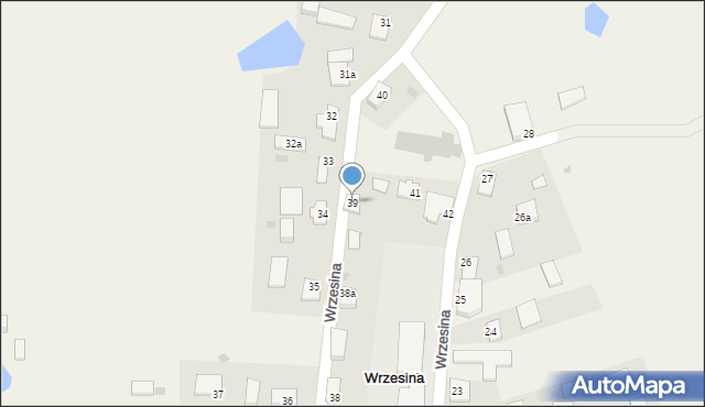 Wrzesina, Wrzesina, 39, mapa Wrzesina