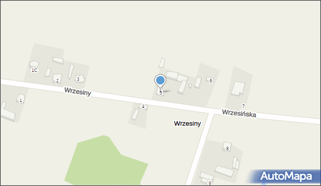 Wrzesiny, Wrzesiny, 5, mapa Wrzesiny