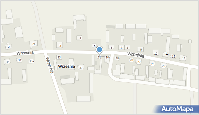 Września, Września, 31, mapa Wrześni