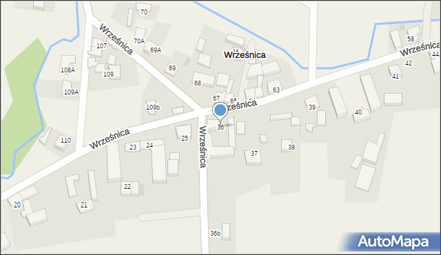 Wrześnica, Wrześnica, 36, mapa Wrześnica