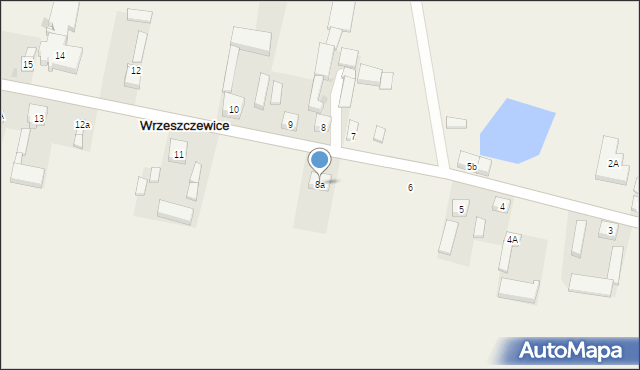 Wrzeszczewice, Wrzeszczewice, 8a, mapa Wrzeszczewice