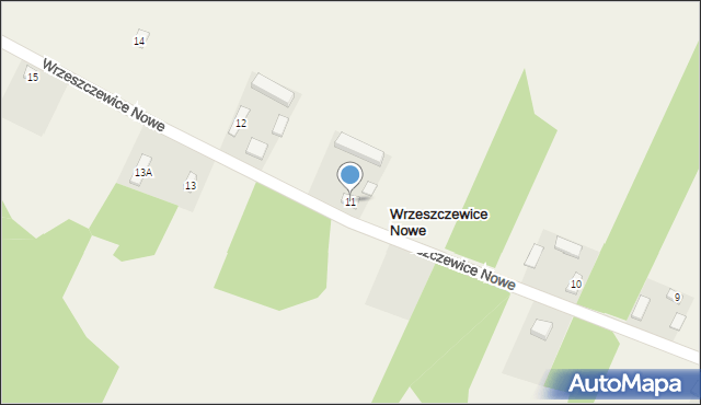 Wrzeszczewice Nowe, Wrzeszczewice Nowe, 11, mapa Wrzeszczewice Nowe