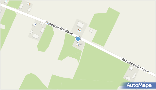 Wrzeszczewice Nowe, Wrzeszczewice Nowe, 6, mapa Wrzeszczewice Nowe