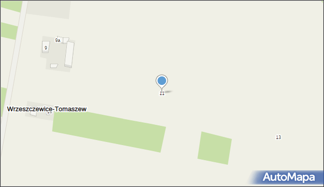 Wrzeszczewice-Tomaszew, Wrzeszczewice-Tomaszew, 11, mapa Wrzeszczewice-Tomaszew