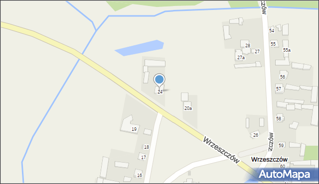 Wrzeszczów, Wrzeszczów, 24, mapa Wrzeszczów