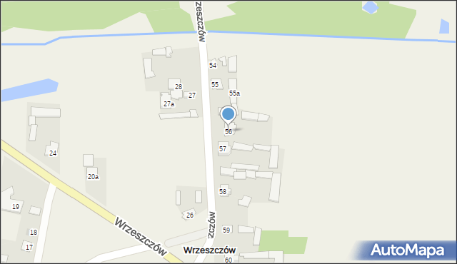 Wrzeszczów, Wrzeszczów, 56, mapa Wrzeszczów