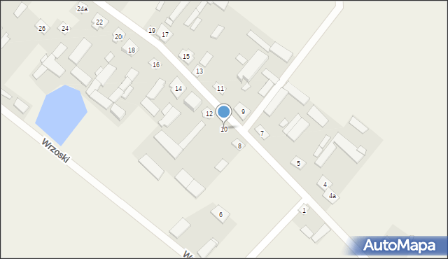 Wrzoski, Wrzoski, 10, mapa Wrzoski