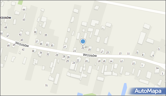 Wrzosów, Wrzosów, 21, mapa Wrzosów