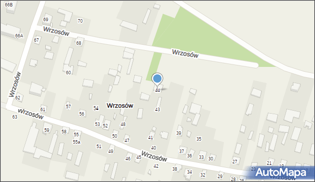 Wrzosów, Wrzosów, 44, mapa Wrzosów