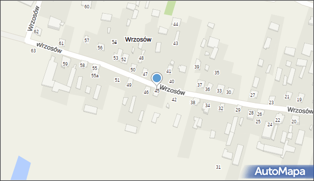 Wrzosów, Wrzosów, 45, mapa Wrzosów