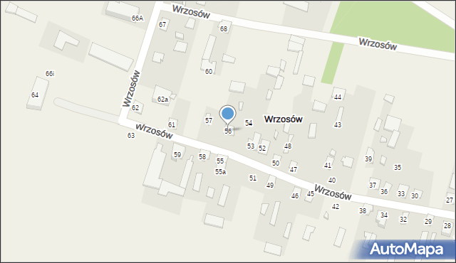 Wrzosów, Wrzosów, 56, mapa Wrzosów