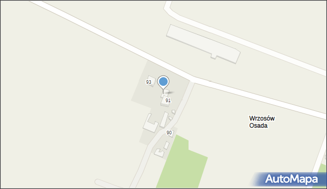 Wrzosów, Wrzosów, 92, mapa Wrzosów