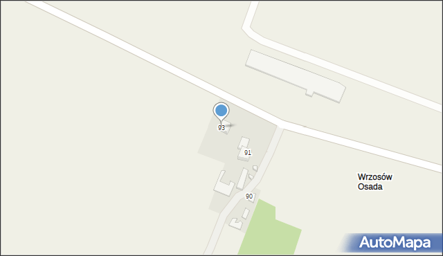 Wrzosów, Wrzosów, 93, mapa Wrzosów