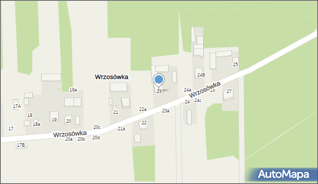 Wrzosówka, Wrzosówka, 23, mapa Wrzosówka