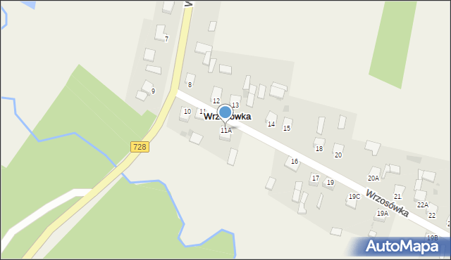 Wrzosówka, Wrzosówka, 11A, mapa Wrzosówka