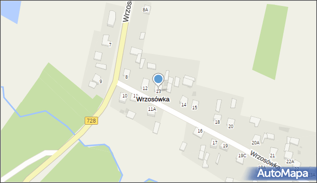 Wrzosówka, Wrzosówka, 13, mapa Wrzosówka