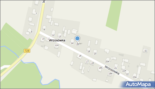 Wrzosówka, Wrzosówka, 15, mapa Wrzosówka