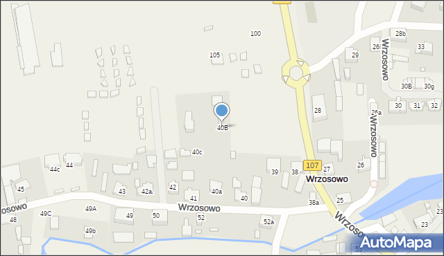 Wrzosowo, Wrzosowo, 40B, mapa Wrzosowo