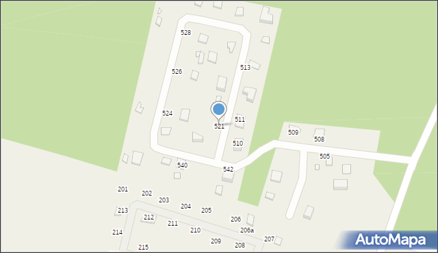 Wrzosowo, Wrzosowo, 521, mapa Wrzosowo