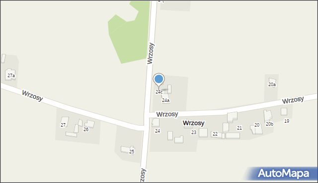 Wrzosy, Wrzosy, 24c, mapa Wrzosy