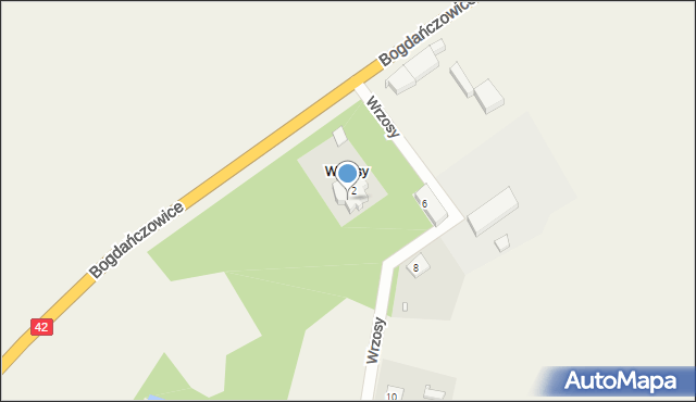 Wrzosy, Wrzosy, 4, mapa Wrzosy