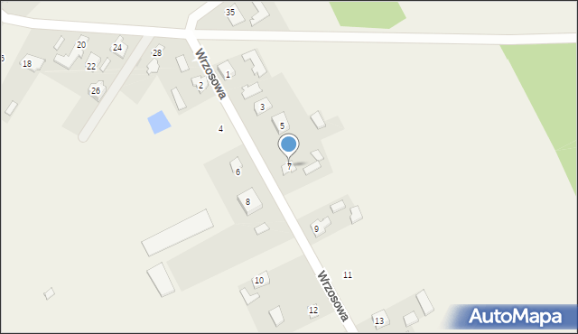 Wsola, Wrzosowa, 7, mapa Wsola