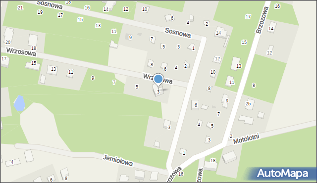 Wycinki Osowskie, Wrzosowa, 3, mapa Wycinki Osowskie