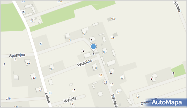 Wysychy, Wrzosowa, 6, mapa Wysychy