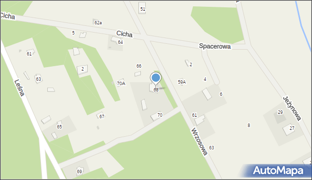Wysychy, Wrzosowa, 68, mapa Wysychy