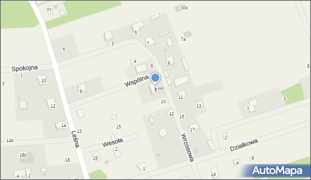 Wysychy, Wrzosowa, 8, mapa Wysychy