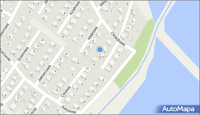 Zaborze, Wrzosowa, 6, mapa Zaborze