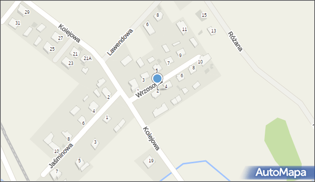 Ząbrowo, Wrzosowa, 2, mapa Ząbrowo