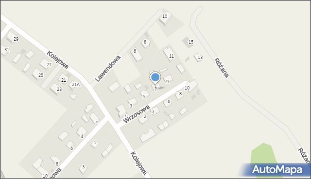 Ząbrowo, Wrzosowa, 7, mapa Ząbrowo