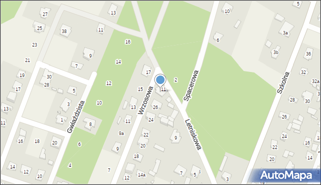 Zagościniec, Wrzosowa, 28, mapa Zagościniec