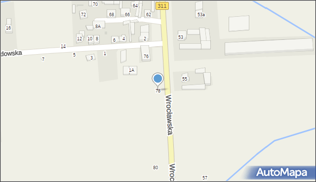 Zamysłowo, Wrocławska, 78, mapa Zamysłowo